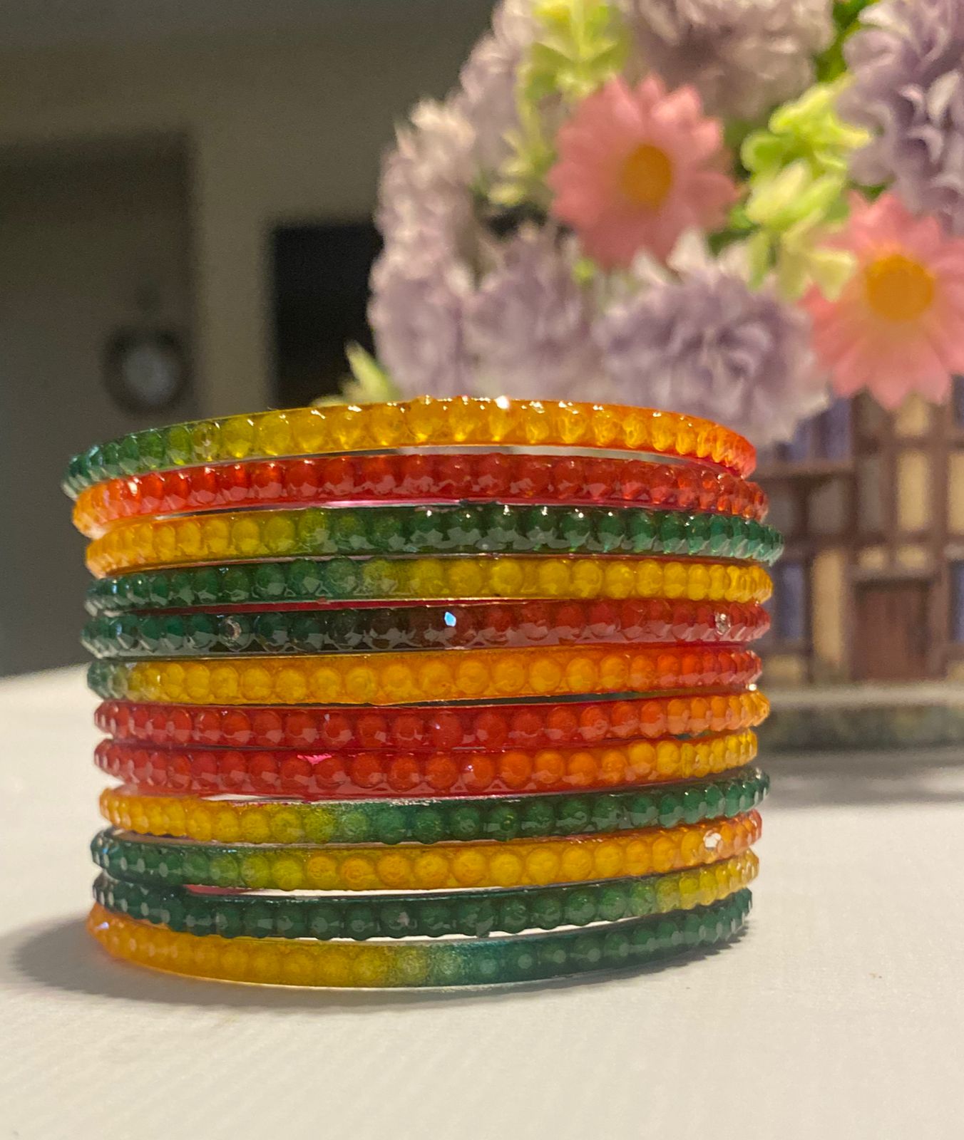 Multicolor Meera Bangle Stone-Studded Set
