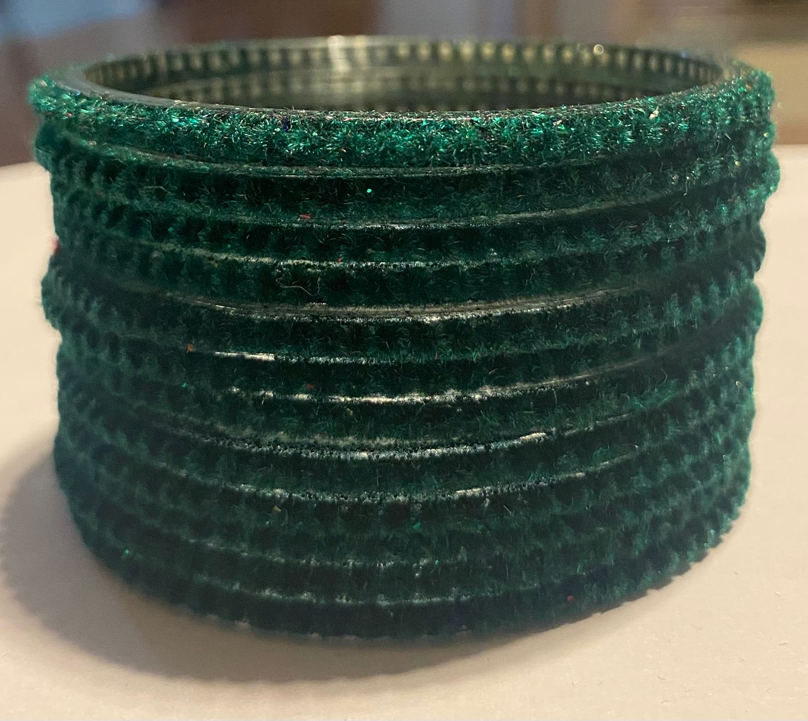 Green Kailash Bangle Velvet Set