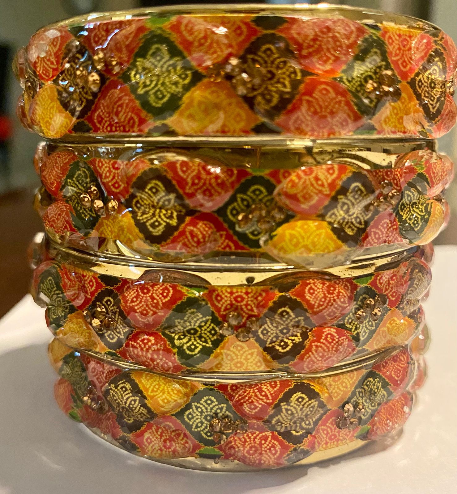 Multicolor Meera Bangle Meenakari Set