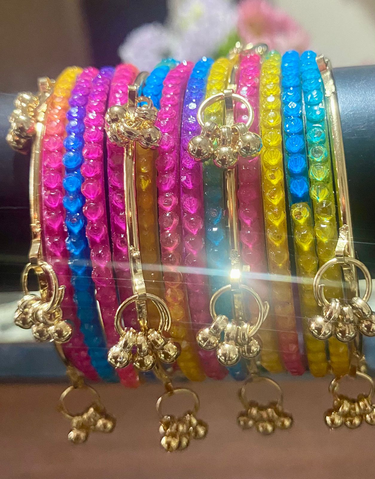 Multicolor Meera Bangle Stone-studded Set