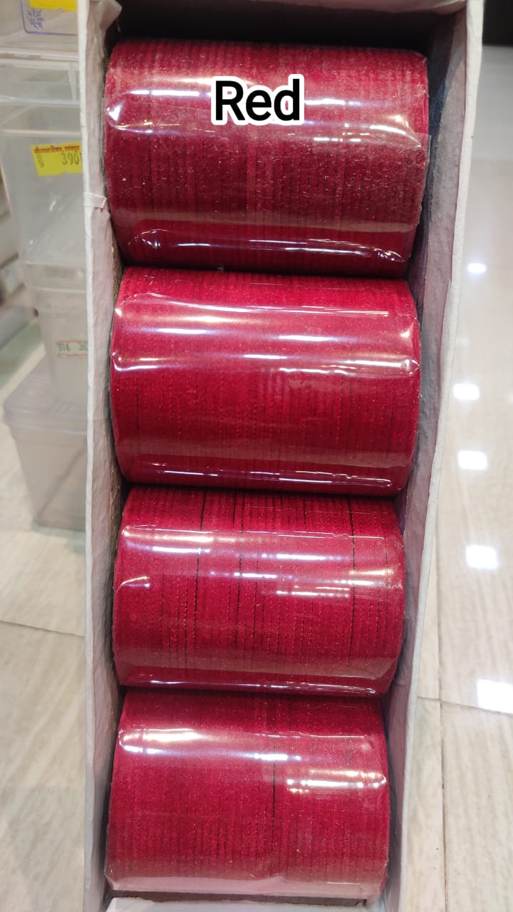 Red Meera Bangle Plain Set