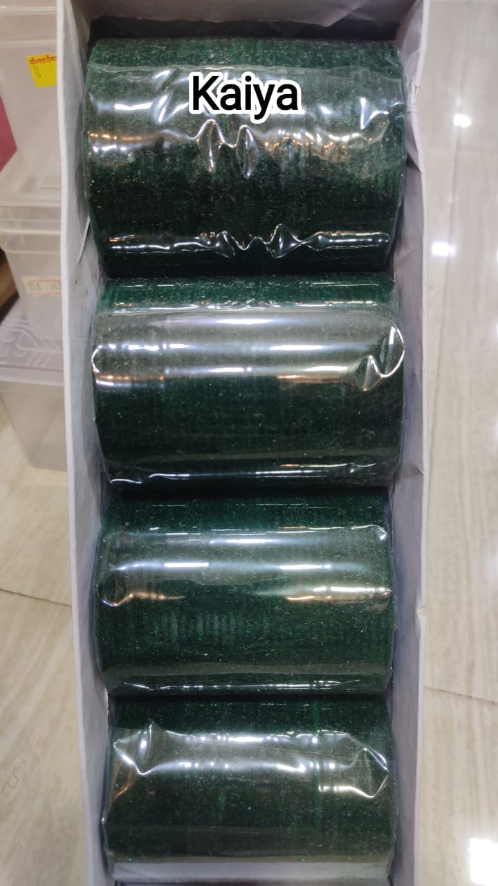Green Kailash Bangle Plain Set