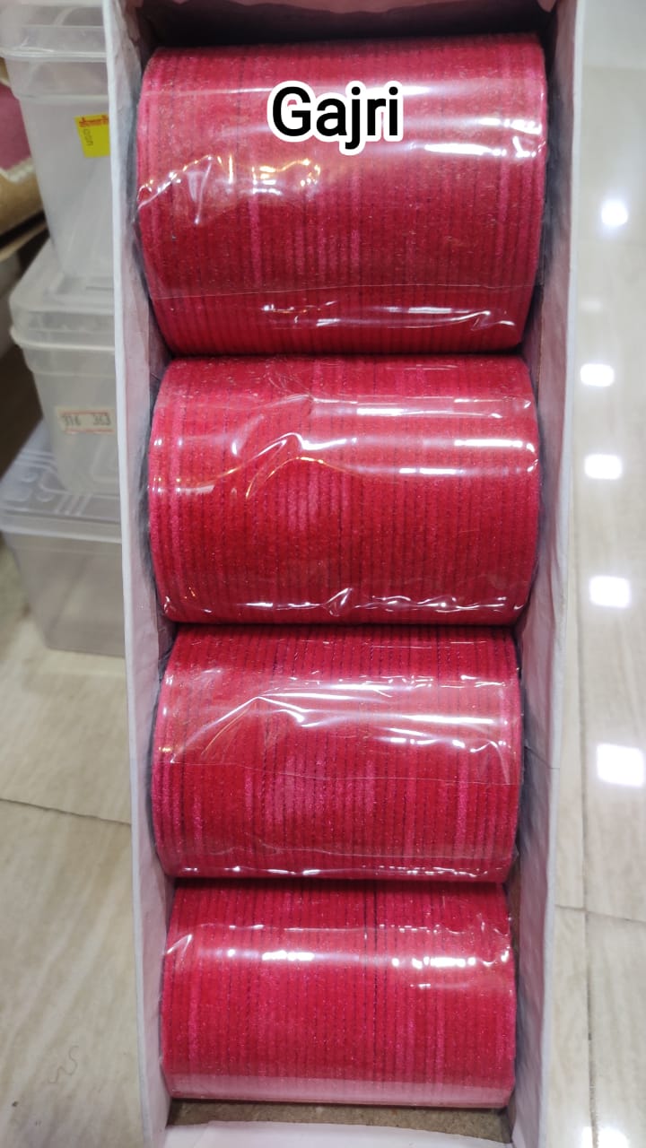 Red Meera Bangle Plain Set